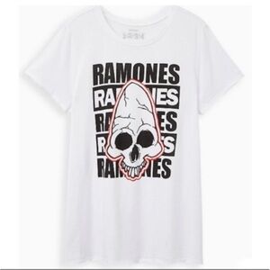 NWT Torrid Ramones Classic Fit White Crew Neck Tee 1X